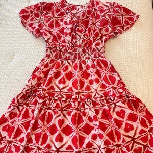 Source Unknown Red and White Mini Dress